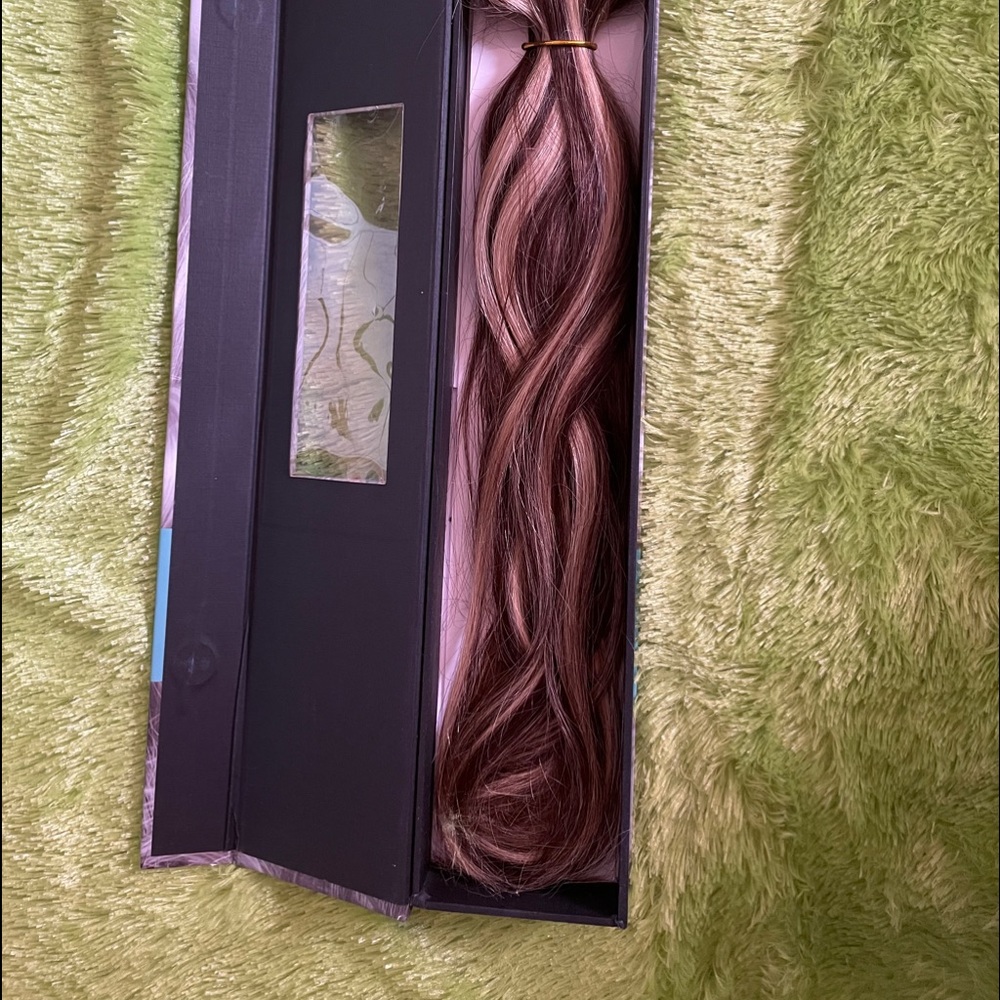 Clip on human hair extensions